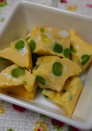 レンジで簡単ころころ卵焼き~豆~-レシピのメイン写真