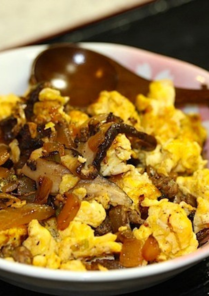 即席お弁当おかず♪椎茸新玉ねぎの卵炒め♥-レシピのメイン写真