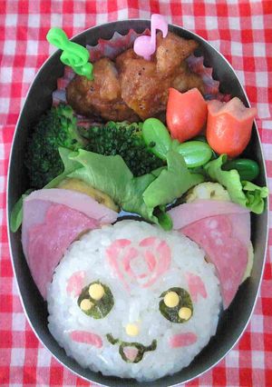 キャラ弁ビアハムで可愛いハミィ-レシピのメイン写真