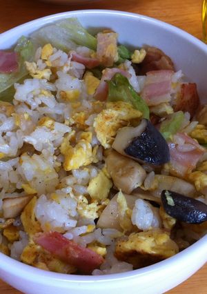 エリンギとレタスのチャーハン-レシピのメイン写真