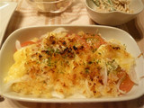 トマトと新玉ねぎの香味パン粉焼き