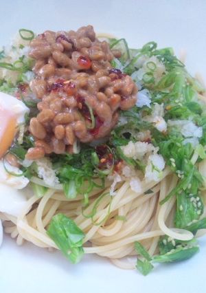 納豆おろしポン酢パスタ-レシピのメイン写真