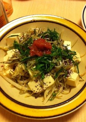 ダイエット☆もやし豆腐の梅しそポン酢-レシピのメイン写真