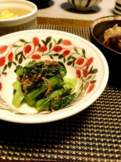 ルクエde小松菜のおかか和え♪お弁当に!-レシピのメイン写真