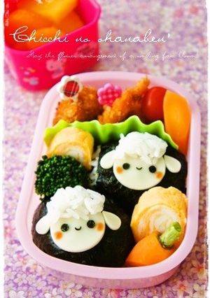 ＊キャラ弁＊　メーメー羊ちゃん♪-レシピのメイン写真