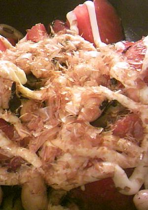 大豆とトマトのめんつゆマヨネーズ鰹節和え-レシピのメイン写真