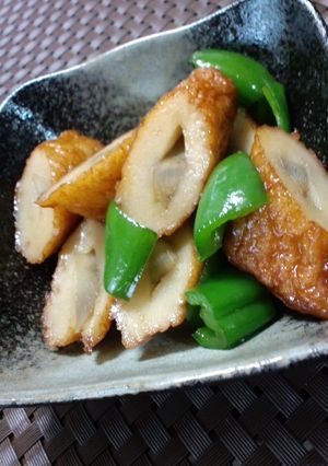 お弁当に♪ごぼう天とピーマンのサッと煮✿-レシピのメイン写真