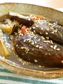 手軽に簡単★ゴマが香る焼きなすの煮浸し-レシピのメイン写真