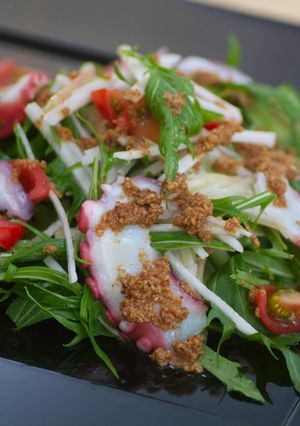 たことシャキシャキ野菜の金ごまサラダ-レシピのメイン写真