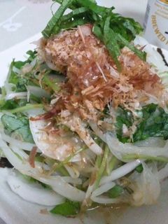 玉ねぎと三つ葉和え。-レシピのメイン写真