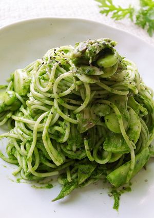 春菊のパスタ 和風ジェノベーゼ風-レシピのメイン写真
