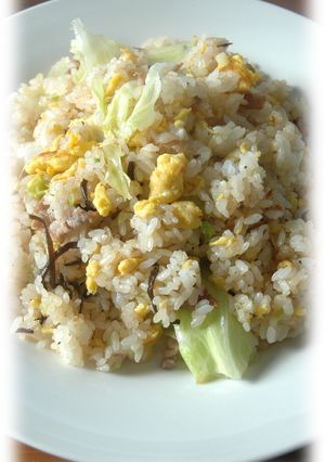 豚こま肉の和風レタスチャーハン（焼き飯）-レシピのメイン写真