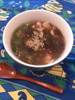 もずくとオクラの中華風スープ(豚肉入り)-レシピのメイン写真