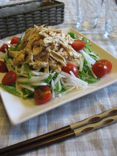 蒸し鶏のマヨポンごまサラダ-レシピのメイン写真
