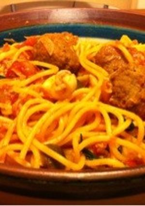 バジルのトマトソースパスタ-レシピのメイン写真