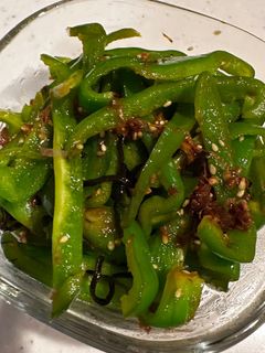 ピーマンのおかか塩昆布炒め-レシピのメイン写真