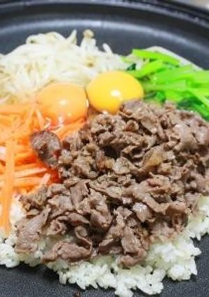 ホットプレートde石焼きビビンバ!!-レシピのメイン写真