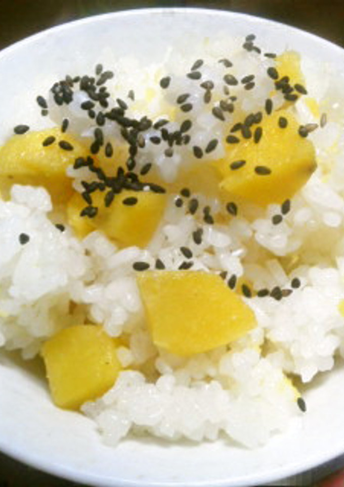 ほんのりお酒の香りのさつまいもご飯-レシピのメイン写真