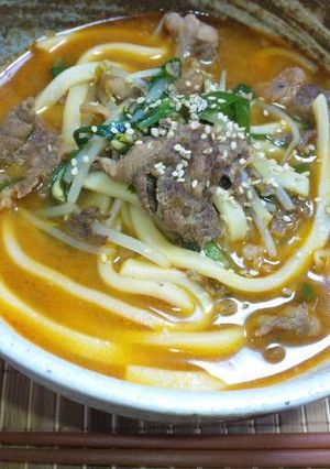 簡単ピリ辛☆ユッケジャン風うどん-レシピのメイン写真