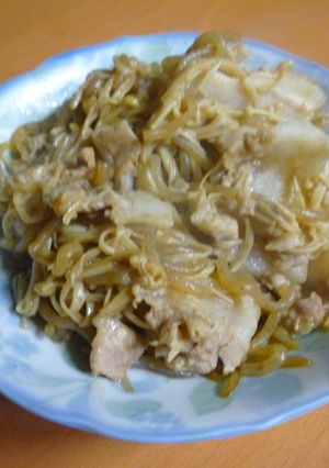 朝食に・・・豚えのしら炒め-レシピのメイン写真