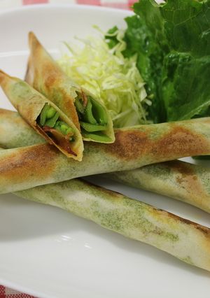 スナップエンドウのカレー春巻-レシピのメイン写真
