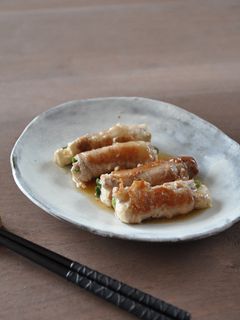 豆腐とにらの肉巻きあんかけ-レシピのメイン写真