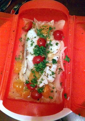 ルクエで 白身魚の蒸し煮-レシピのメイン写真