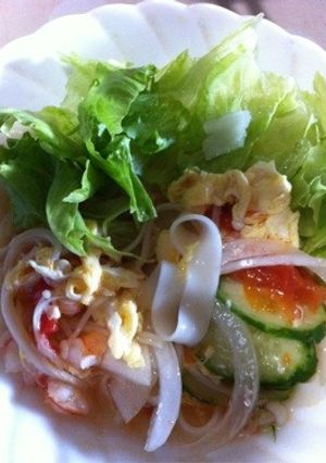 簡単！サラダきしめん～トマ玉あん～-レシピのメイン写真