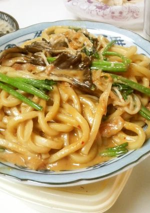 キムチ味噌☆甘辛こってりうどん-レシピのメイン写真