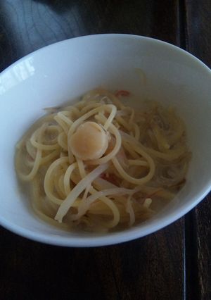 もやしとカニカマでスープパスタ-レシピのメイン写真