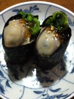 春の広島 牡蠣軍艦-レシピのメイン写真
