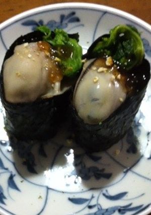 春の広島 牡蠣軍艦-レシピのメイン写真