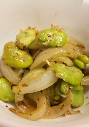 残った塩茹でそら豆でお弁当おかず♪-レシピのメイン写真