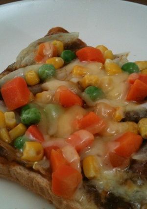 ピザ風トースト(トマト味)-レシピのメイン写真