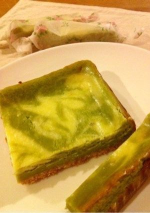 抹茶マーブルチーズケーキ-レシピのメイン写真