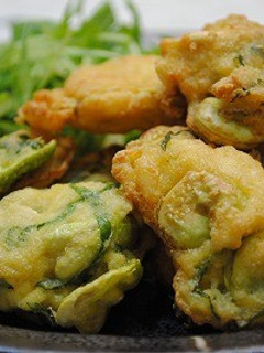 さくっふわっ!そら豆と豆腐の落とし揚げ☆-レシピのメイン写真