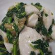 柔らか鶏むね肉の モロヘイヤ梅風味