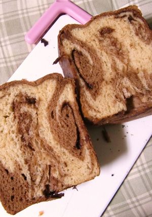 ヘルシー♪豆腐のマーブルチョコパン♪ＨＢ-レシピのメイン写真