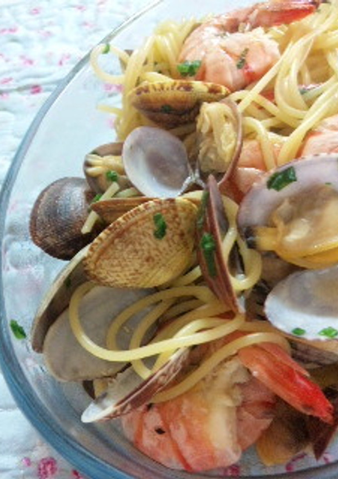 アサリとエビの和風パスタ-レシピのメイン写真