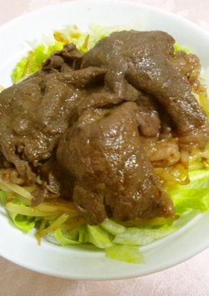 簡単！もやし＆レタスの焼き肉丼-レシピのメイン写真