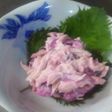 鶏のささみとしば漬けのマヨあえ
