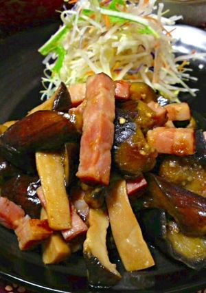 【主夫的】ナスとベーコンのわさび醤油風味-レシピのメイン写真