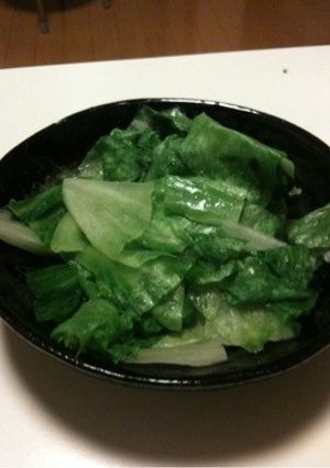 お湯が沸いたら1分で！レタスのおひたし-レシピのメイン写真