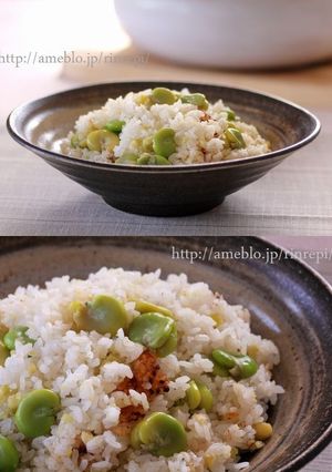 土鍋そらまめごはんとおまけのスープ-レシピのメイン写真