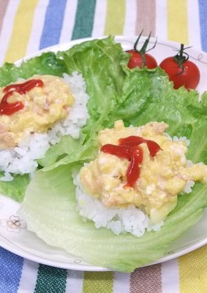 5分で☆サラダ仕立ての✿チーズオムライス-レシピのメイン写真