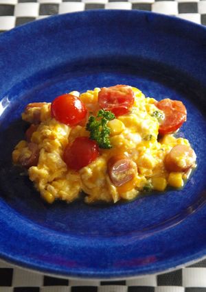 朝食は残り物　de　スクランブルエッグ！-レシピのメイン写真