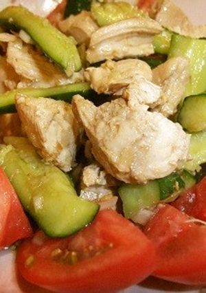 ★鶏胸肉ときゅうりの中華和え★-レシピのメイン写真