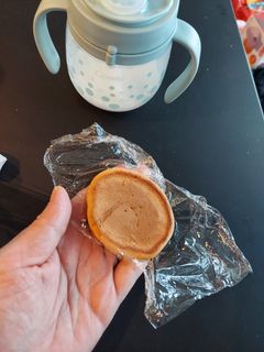 きなこ豆乳パンケーキ。離乳食-レシピのメイン写真
