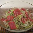 お安く豪華に 激ウマお刺身とお蕎麦サラダ