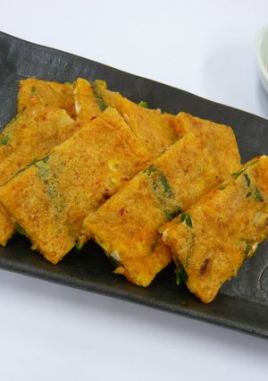 ヘルシー料理！キムチ豆腐チヂミ-レシピのメイン写真